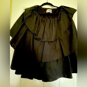 Tiered Strapless Dress in Black